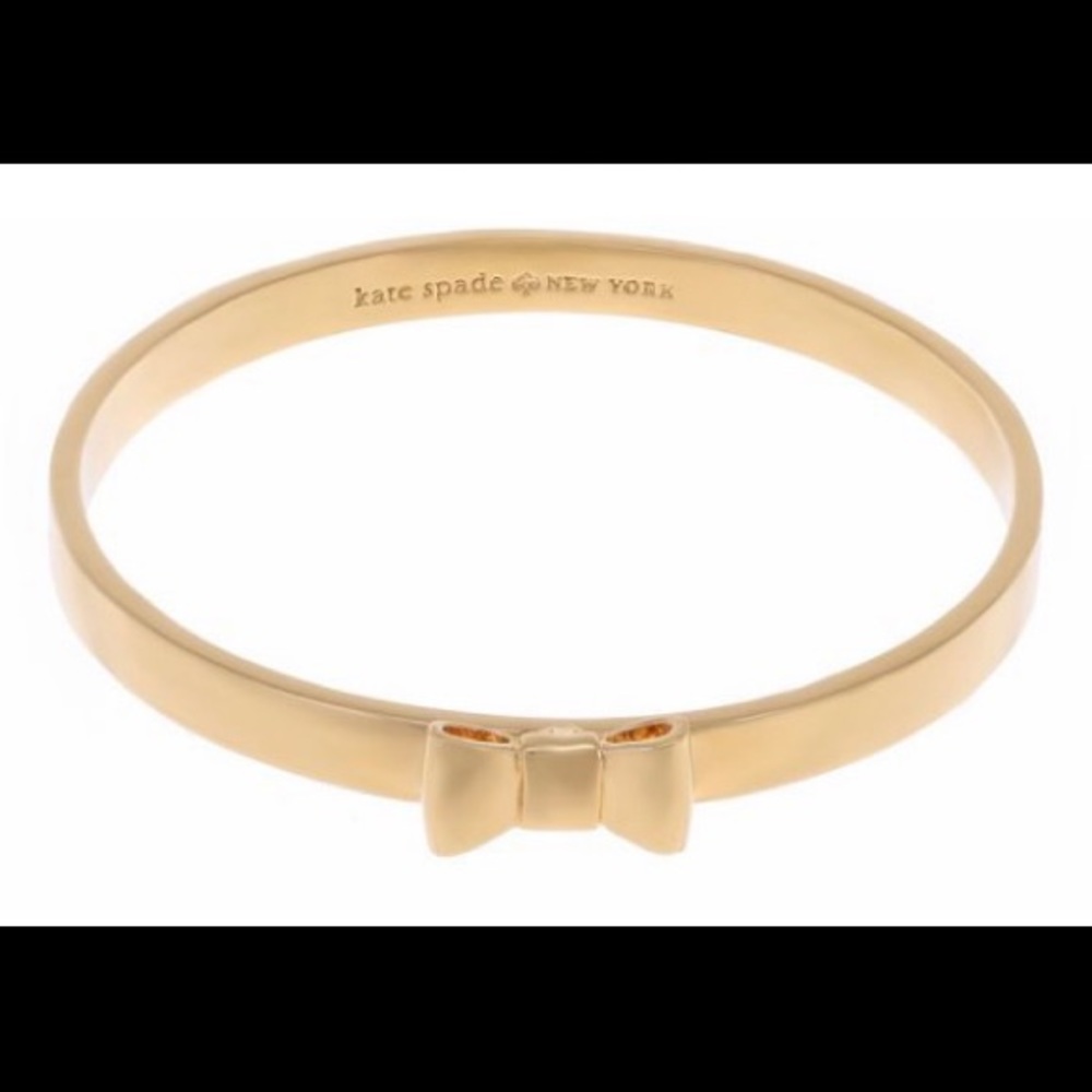 Kate Spade gold bracelet with bow